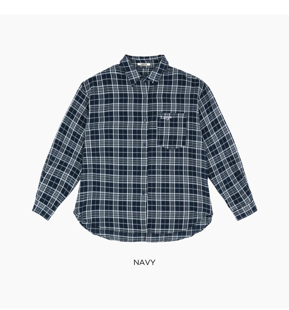 【U LAN】Colty loose fit check shirt NEW] Loose Fit Classic Check Shirt (5color) - lazy.z